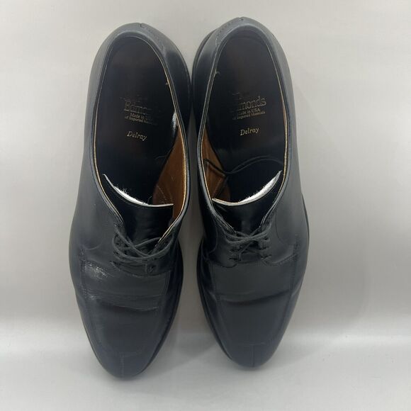 Allen Edmonds Delray Men Size 10.5 B‎ Shoes Black Leather Split Toe Oxford 9564 main image 4